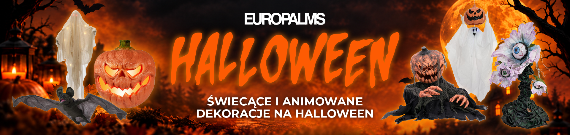 Halloween dekoracje świetlne